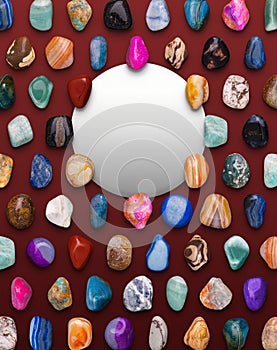 Gemstones Variety Composition 3D illustration Render