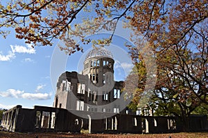 Genbaku Dome in Hiroshima, Japan Dome during Fall Season