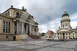 Gendarmenmarkt in Berlin, Germany. View on French Cathedral and