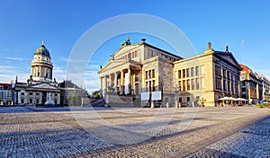Gendarmenmarkt in Berlin, Germany. View on German Cathedral and Konzerthaus photo