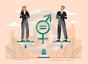 Gender business equality concept