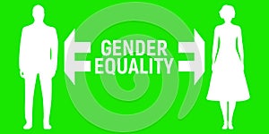 Gender Equality Banner. Business Relationship Label and Logo. Logo Vector Illustration