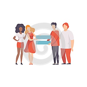 Gender Equality in Society, Equal Rights of People Vector Illustration