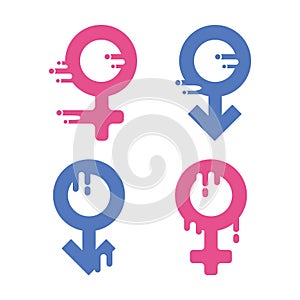 Gender equality symbol icon vector illustration