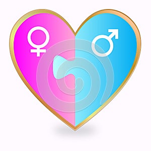 Gender heart puzzle