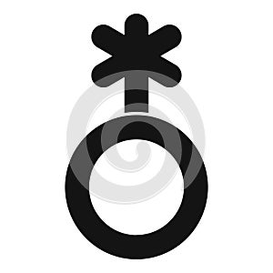 Gender hetero poster icon simple vector. Gender identity photo
