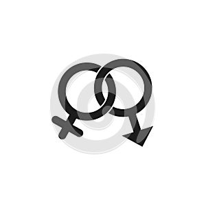 Gender Icon in trendy flat style isolated on white background. Award symbol for your web site design, logo, app, UI