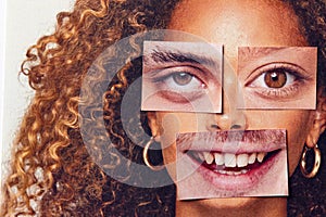 Gender Identity Concept With Composite Image Made From Male And Female Facial Features