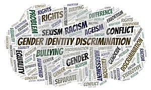 Gender Identity Discrimination - type of discrimination - word cloud