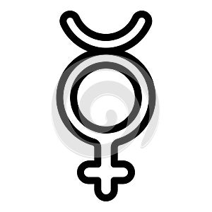 Gender identity hetero icon, outline style