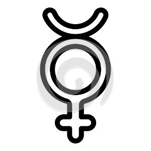 Gender identity hetero icon, outline style photo