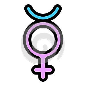 Gender identity hetero icon vector flat photo
