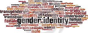 Gender identity word cloud