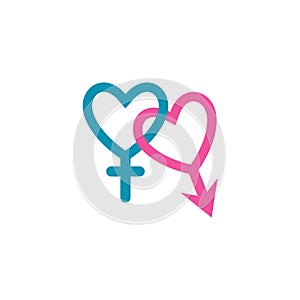 Gender illustration Template vector icon