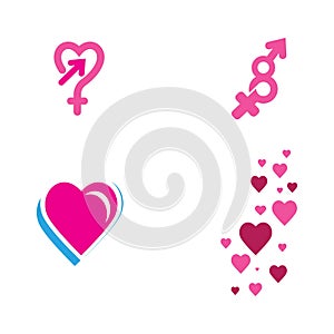 Gender illustration Template vector icon