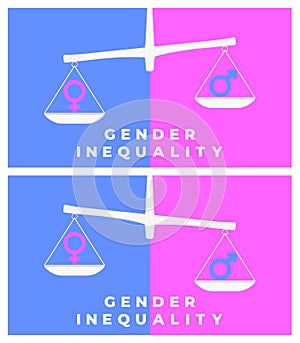 Gender inequality illustration