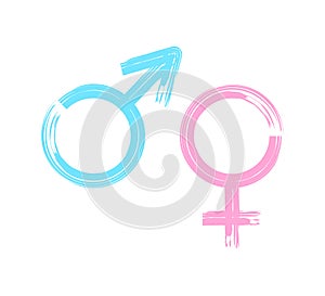 Gender male and female symbol