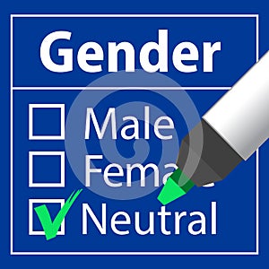 Gender neutral, checkbox