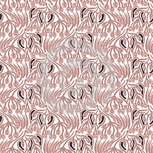 Gender neutral dark pink flower seamless raster background. Simple whimsical 2 tone pattern. Kids floral nursery