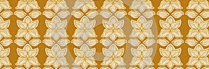 Gender neutral flower seamless raster background. Simple whimsical 2 tone pattern. Kids floral nursery wallpaper or