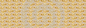 Gender neutral flower seamless raster background. Simple whimsical 2 tone pattern. Kids floral nursery wallpaper or