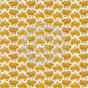 Gender neutral flower seamless raster background. Simple whimsical 2 tone pattern. Kids floral nursery wallpaper or