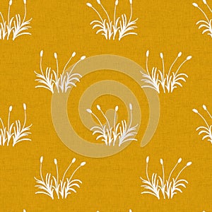 Gender neutral flower seamless raster background. Simple whimsical 2 tone pattern. Kids floral nursery wallpaper or