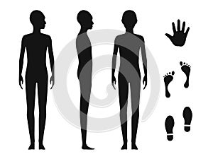 Gender neutral human body silhouette. photo
