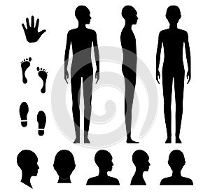 Gender neutral human body silhouette photo