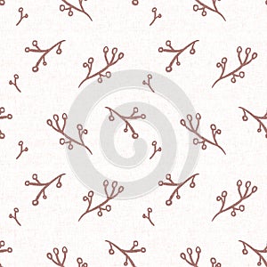 Gender neutral light pink flower seamless raster background. Simple whimsical 2 tone pattern. Kids floral nursery