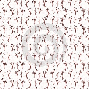 Gender neutral light pink flower seamless raster background. Simple whimsical 2 tone pattern. Kids floral nursery