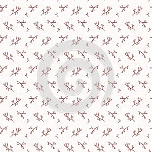 Gender neutral light pink flower seamless raster background. Simple whimsical 2 tone pattern. Kids floral nursery