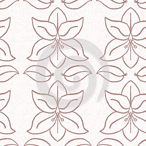 Gender neutral light pink flower seamless raster background. Simple whimsical 2 tone pattern. Kids floral nursery