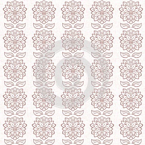 Gender neutral light pink flower seamless raster background. Simple whimsical 2 tone pattern. Kids floral nursery