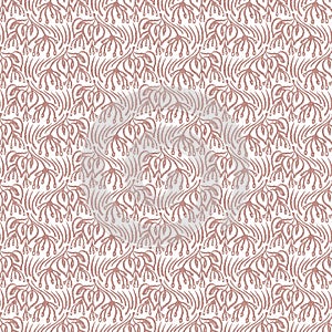 Gender neutral light pink flower seamless raster background. Simple whimsical 2 tone pattern. Kids floral nursery