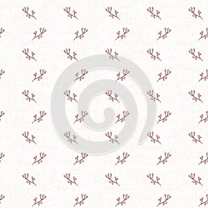 Gender neutral light pink flower seamless raster background. Simple whimsical 2 tone pattern. Kids floral nursery