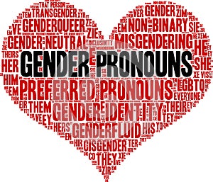 Gender Pronouns Word Cloud