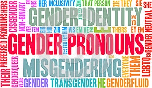 Gender Pronouns Word Cloud