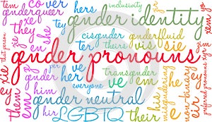 Gender Pronouns Word Cloud