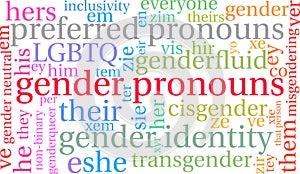 Gender Pronouns Word Cloud photo