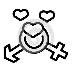 Gender puberty icon outline vector. Condom health