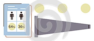 Gender Ratio Statistics Presentation with Data Visualization Concept