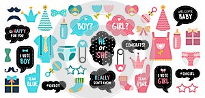 Gender reveal baby shower photo booth props photo