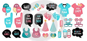 Gender reveal baby shower photo booth props photo