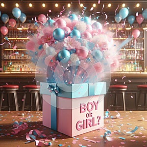 Gender reveal party boy or girl? Erupts to life in a bar