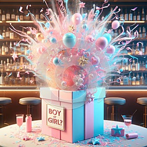 Gender reveal party boy or girl? Erupts to life in a bar