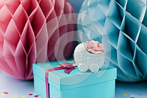 Gender reveal party decorations photo