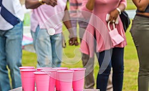 Gender Reveal Ping Pong Toss Pink