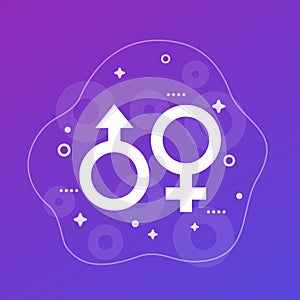 gender, sex symbols, vector icons