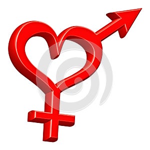 Gender sign heterosexual couple